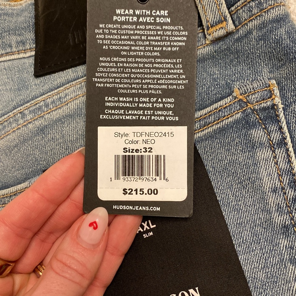 Men’s Hudson AXL LA size 32 x 34 Jeans - Picture 2 of 7